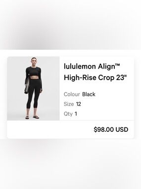 lululemon athletica Align Black High-Rise Leggings